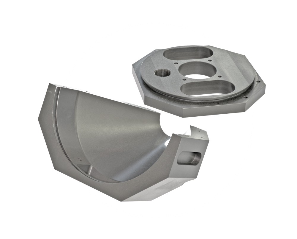 Hard-anodised aluminium parts