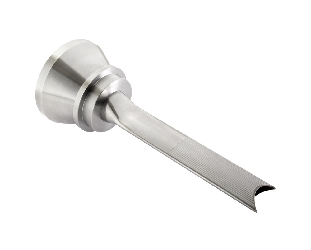 Nozzle funnel for sachet filling machines