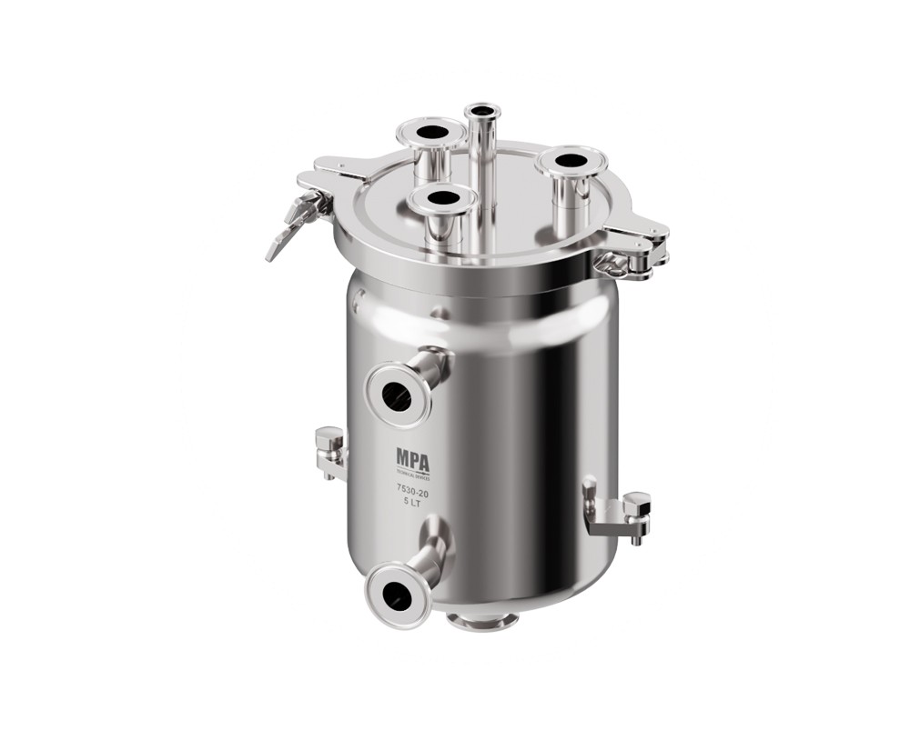 Tank for sterile liquid filling machines
