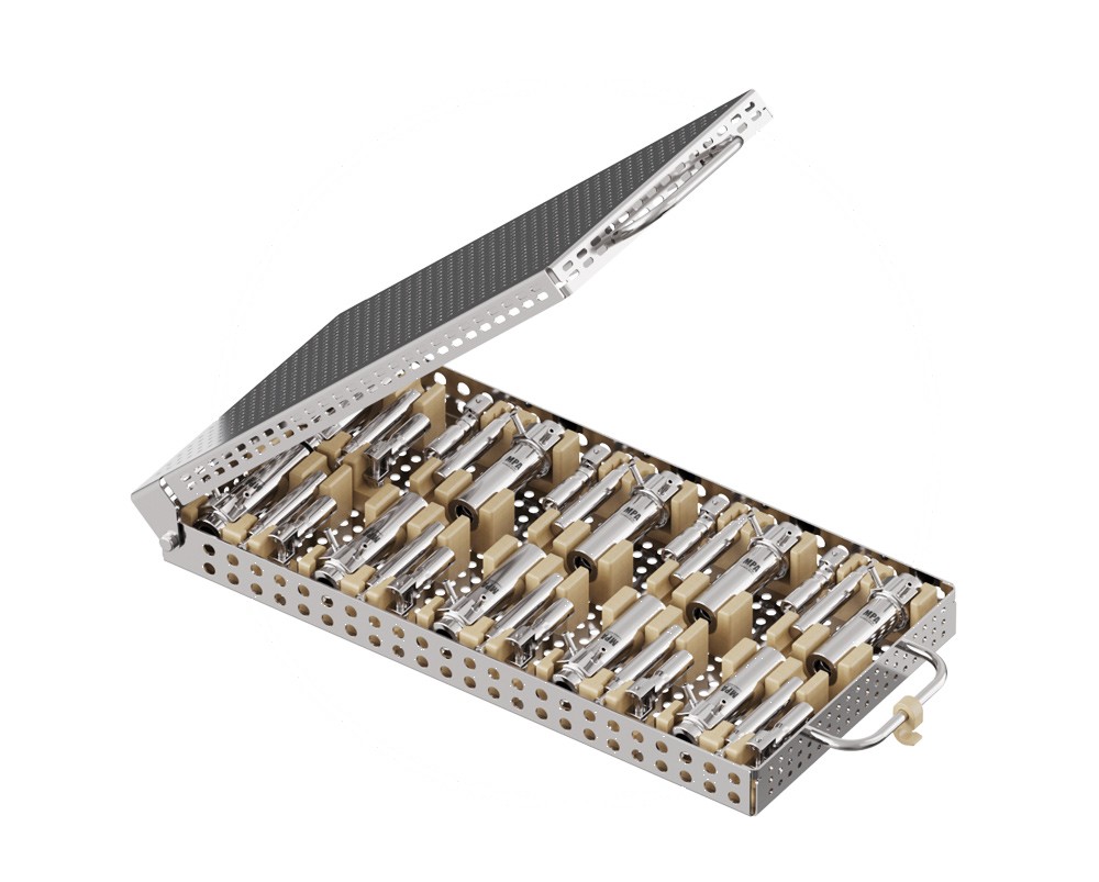 Made-to-measure sterile tray for dosing pumps